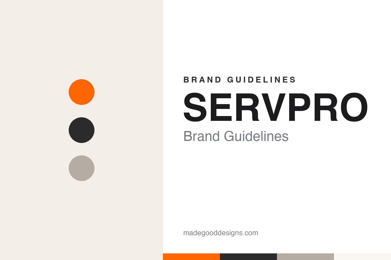 SERVPRO brand guidelines — abstract colour discs and material texture (original homage; not a SERVPRO product or logo)