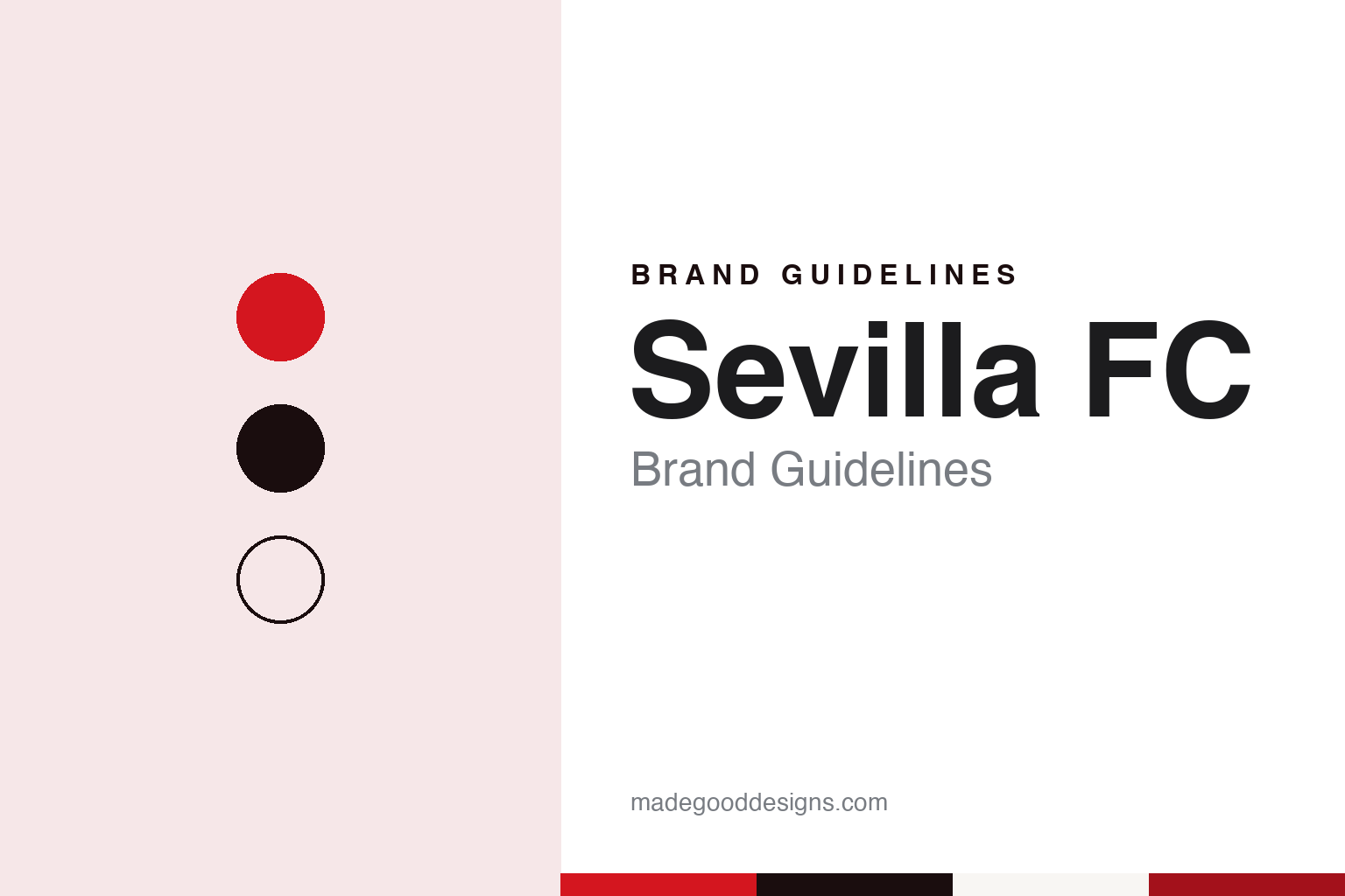 Sevilla FC brand guidelines — abstract colour discs and material texture (original homage; not a Sevilla FC product or logo)