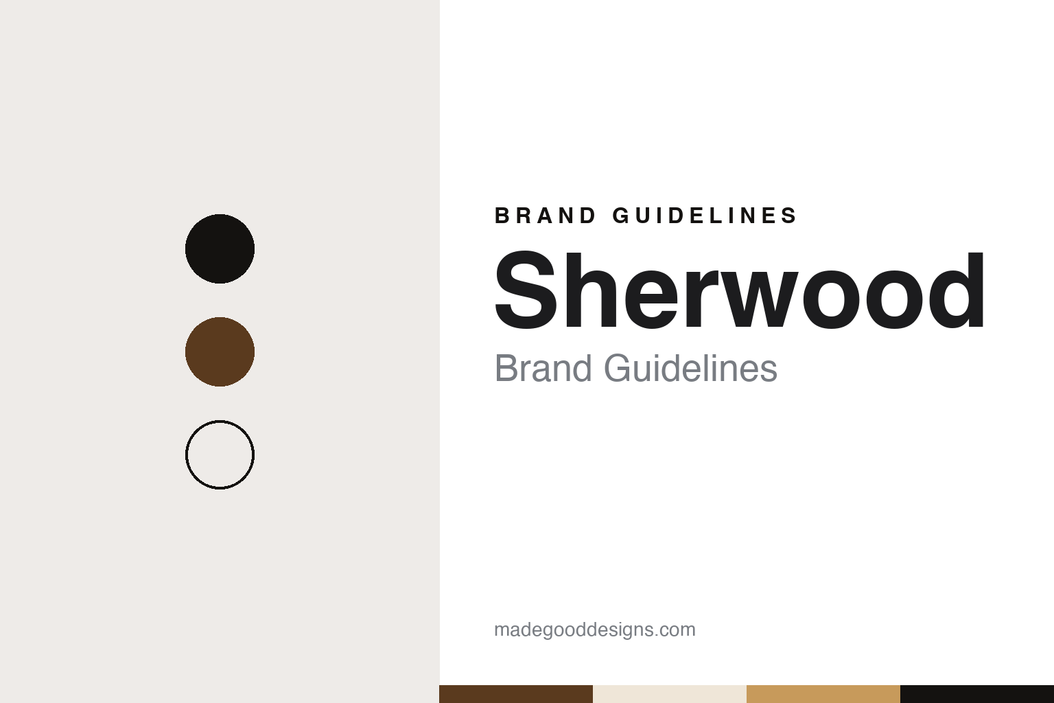 Sherwood brand guidelines — abstract colour discs and material texture (original homage; not a Sherwood product or logo)