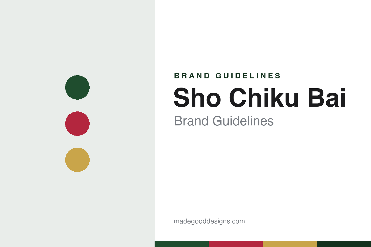 Sho Chiku Bai Brand Guidelines: Takara’s Pine, Bamboo and Plum Sake From Kyoto to Berkeley