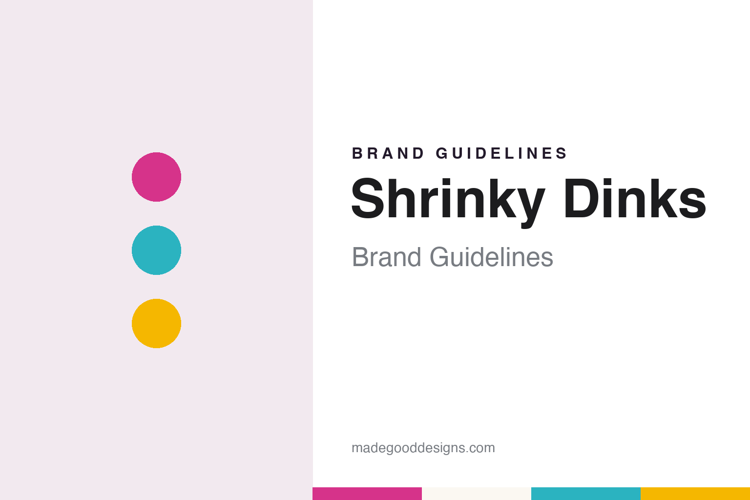 Shrinky Dinks brand guidelines — abstract colour discs and material texture (original homage; not a Shrinky Dinks product or logo)