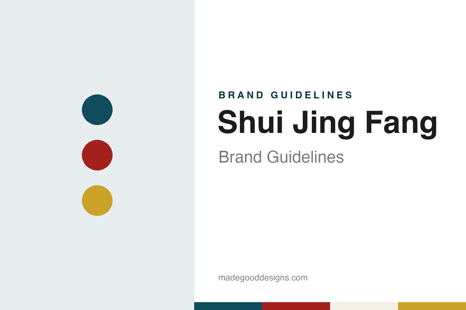 Shui Jing Fang brand guidelines — abstract colour discs and material texture (original homage; not a Shui Jing Fang product or logo)