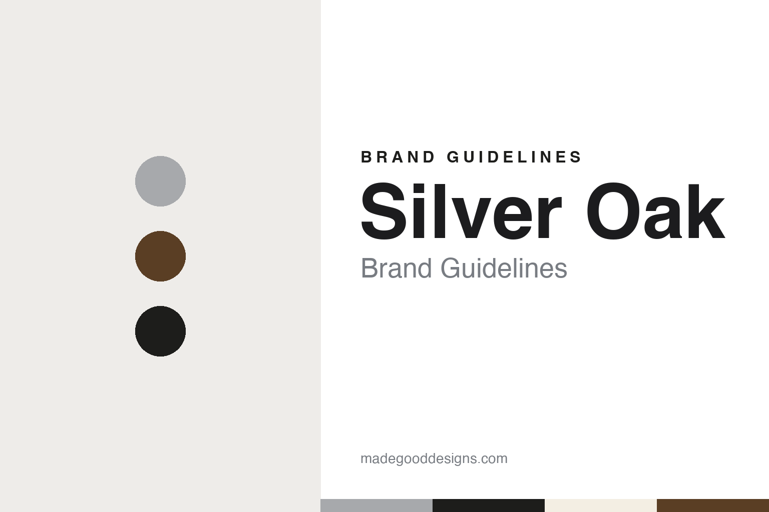 Silver Oak brand guidelines — abstract colour discs and material texture (original homage; not a Silver Oak product or logo)