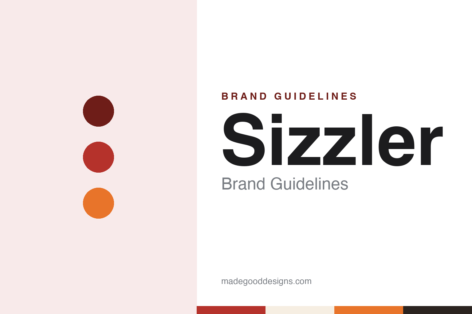 Sizzler brand guidelines — abstract colour discs and material texture (original homage; not a Sizzler product or logo)