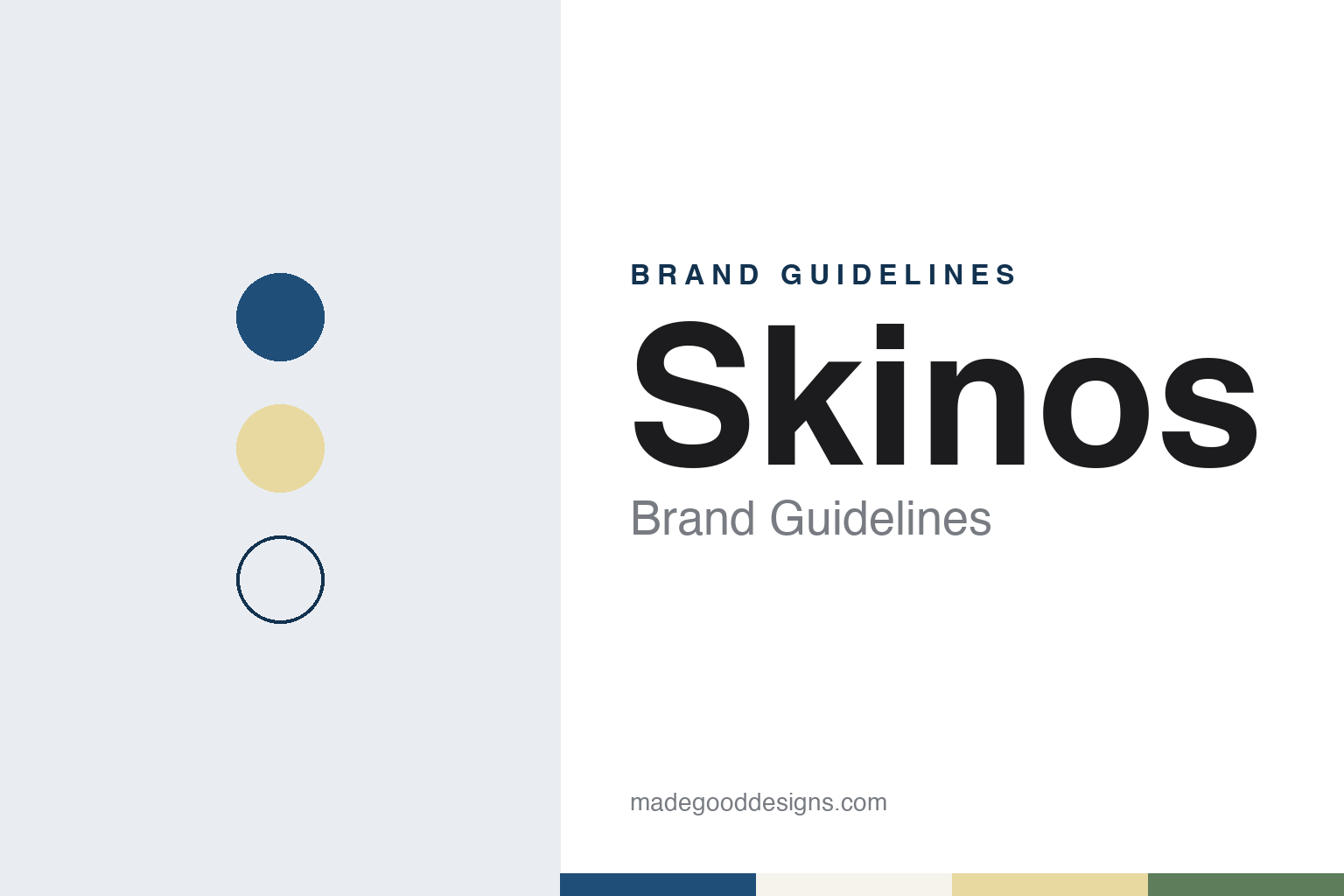 Skinos Brand Guidelines: The Athens Mastiha Spirit in a White Bottle With a Round Window