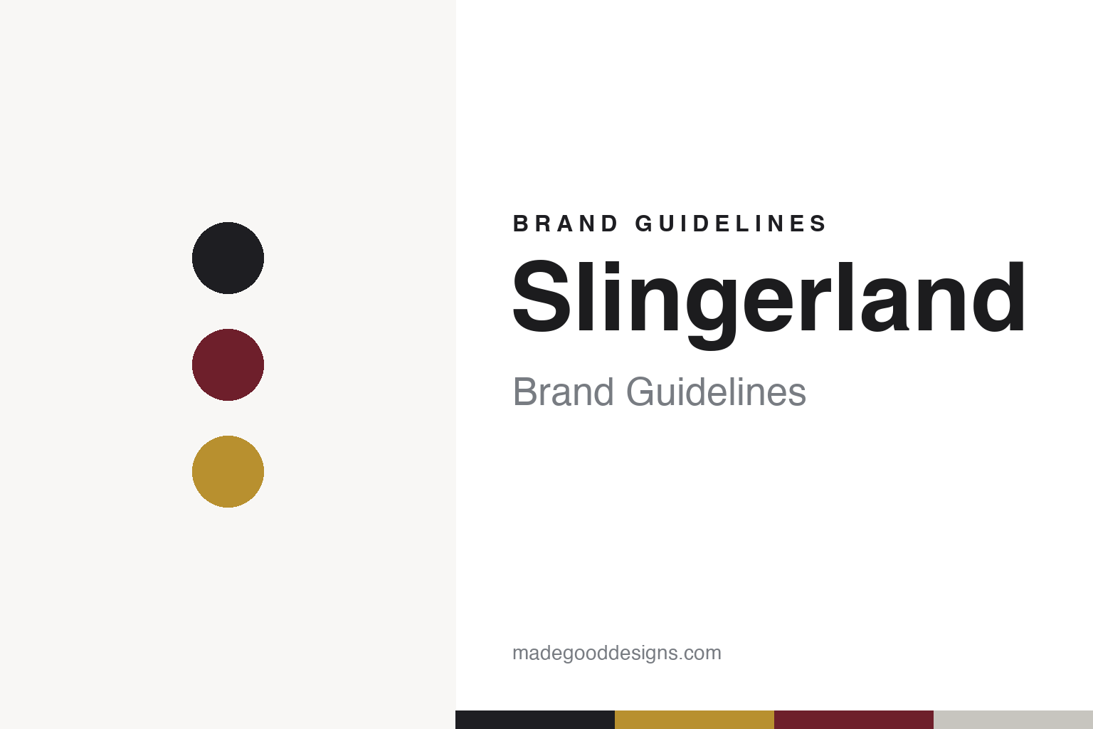 Slingerland brand guidelines — abstract colour discs and material texture (original homage; not a Slingerland product or logo)