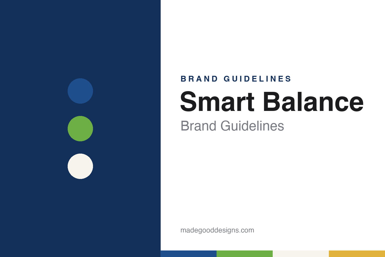 Smart Balance brand guidelines — abstract colour discs and material texture (original homage; not a Smart Balance product or logo)