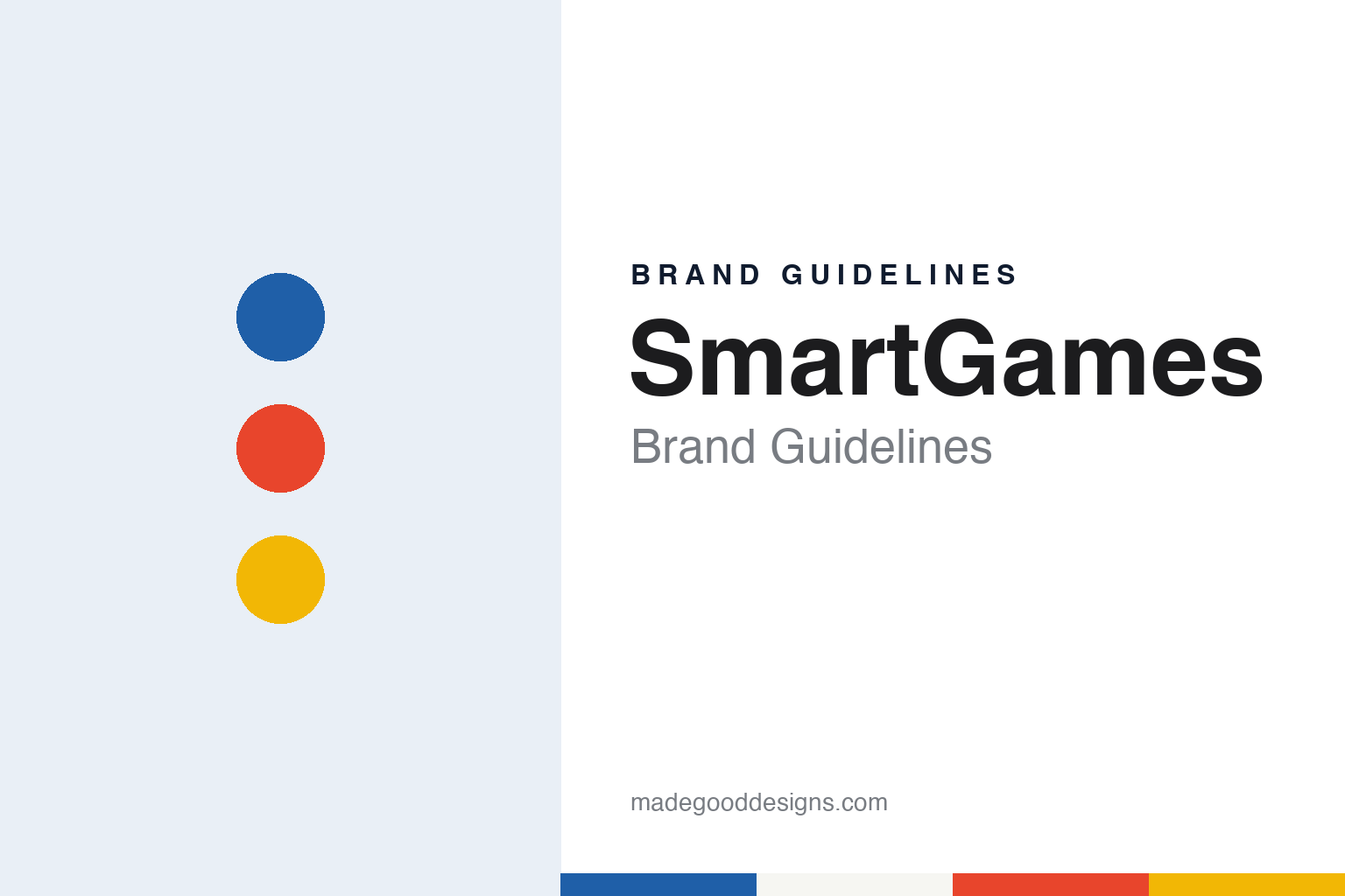 SmartGames brand guidelines — abstract colour discs and material texture (original homage; not a SmartGames product or logo)