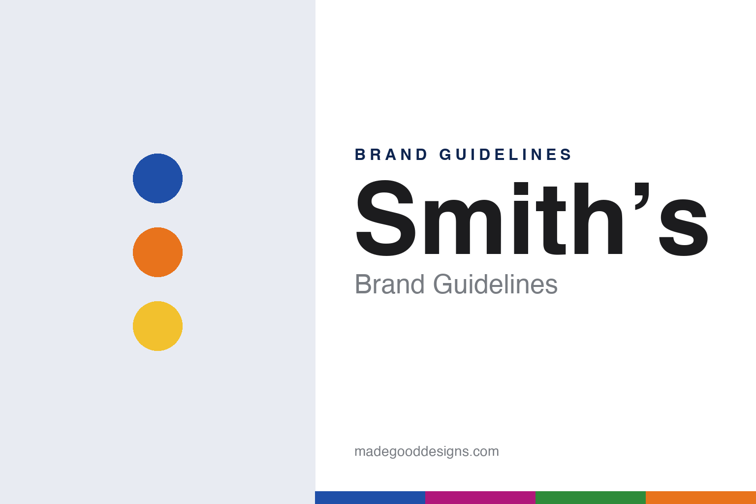 Smith’s brand guidelines — abstract colour discs and material texture (original homage; not a Smith’s product or logo)