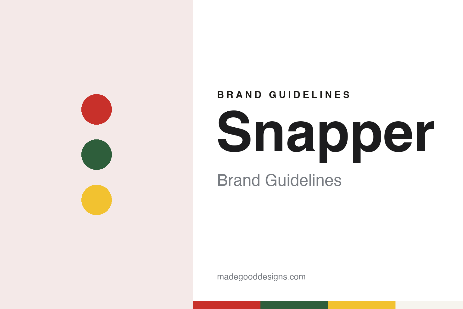 Snapper brand guidelines — abstract colour discs and material texture (original homage; not a Snapper product or logo)