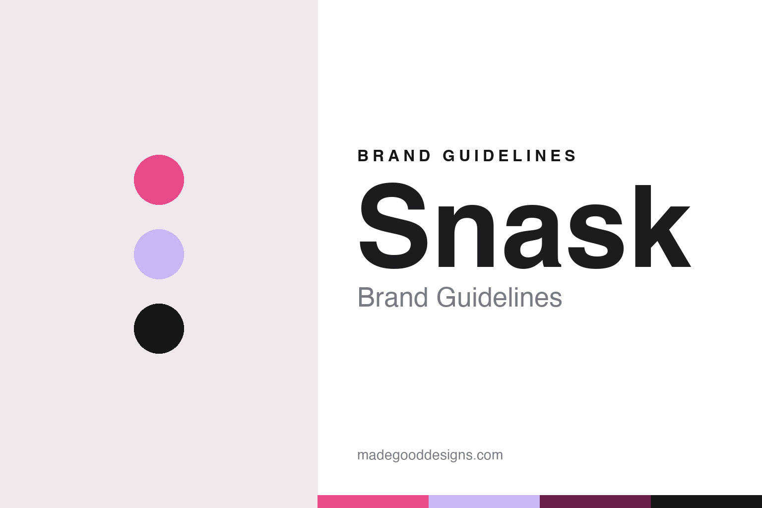 Snask brand guidelines — abstract colour discs and material texture (original homage; not a Snask product or logo)