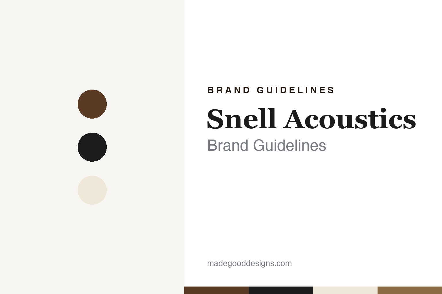 Snell Brand Guidelines: The Massachusetts Maker of the Type A Loudspeaker