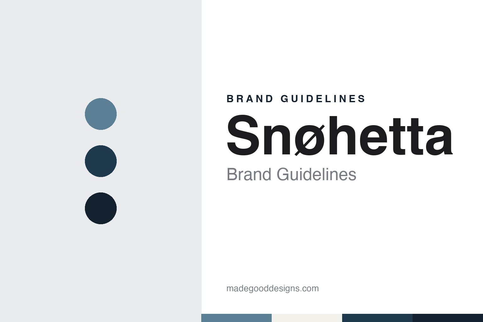 Snøhetta brand guidelines — abstract colour discs and material texture (original homage; not a Snøhetta product or logo)