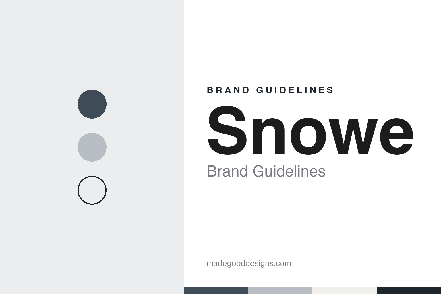Snowe brand guidelines — abstract colour discs and material texture (original homage; not a Snowe product or logo)