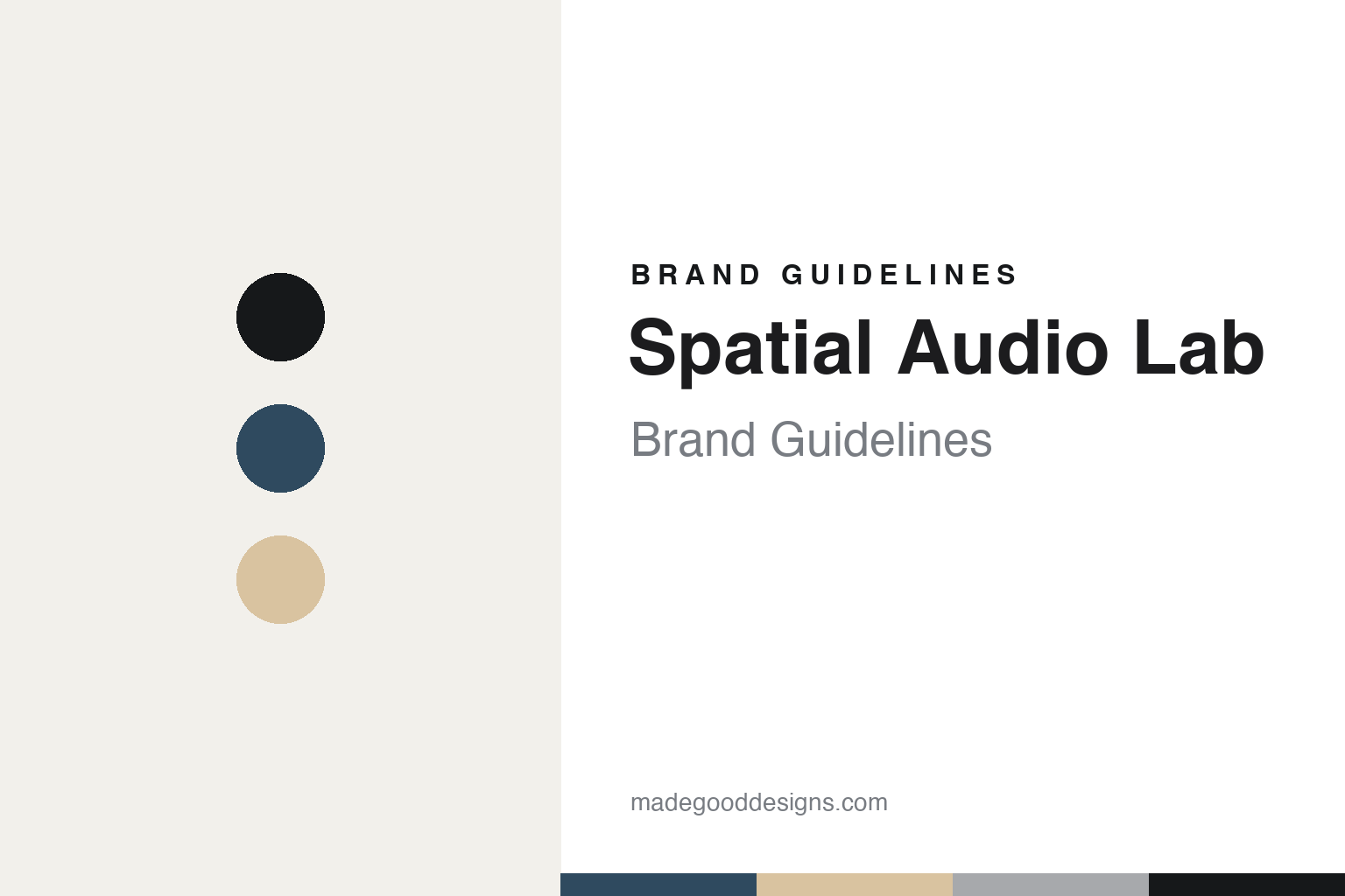 Spatial Audio Lab brand guidelines — abstract colour discs and material texture (original homage; not a Spatial Audio Lab product or logo)