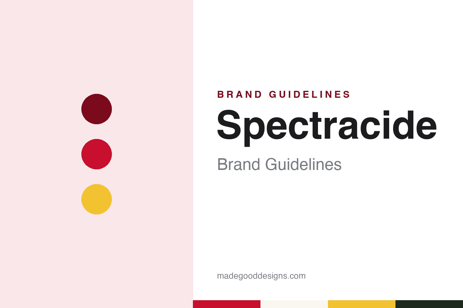 Spectracide brand guidelines — abstract colour discs and material texture (original homage; not a Spectracide product or logo)