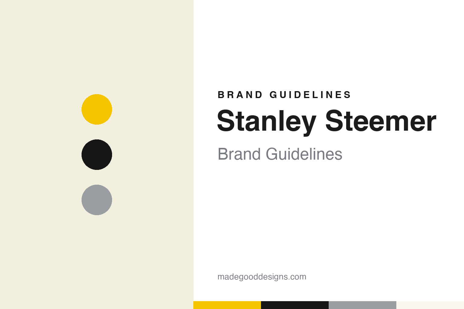 Stanley Steemer brand guidelines — abstract colour discs and material texture (original homage; not a Stanley Steemer product or logo)