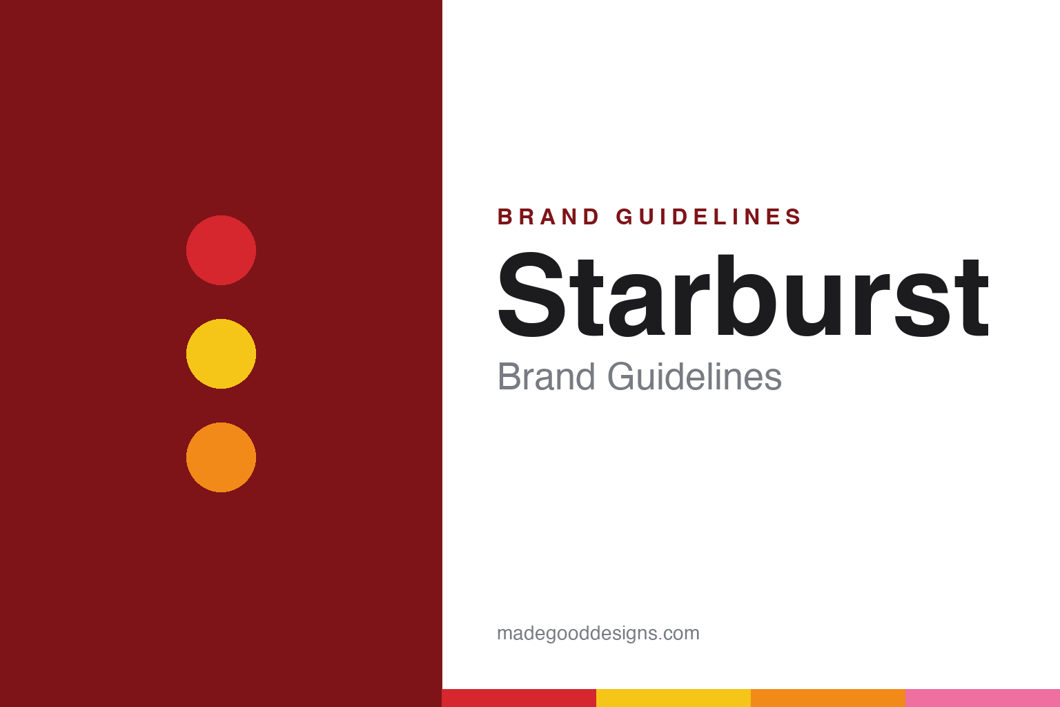 Starburst brand guidelines — abstract colour discs and material texture (original homage; not a Starburst product or logo)