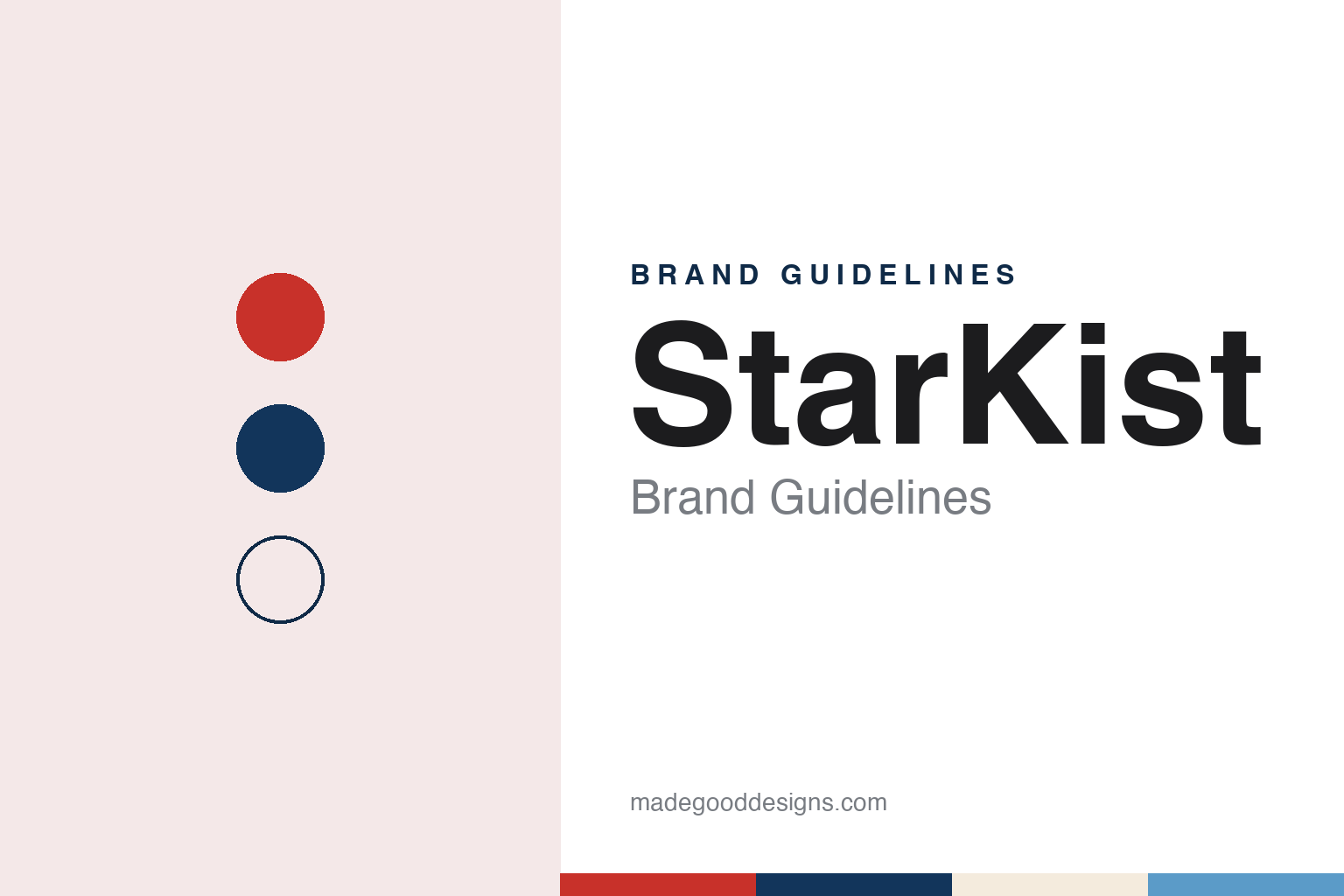 StarKist brand guidelines — abstract colour discs and material texture (original homage; not a StarKist product or logo)