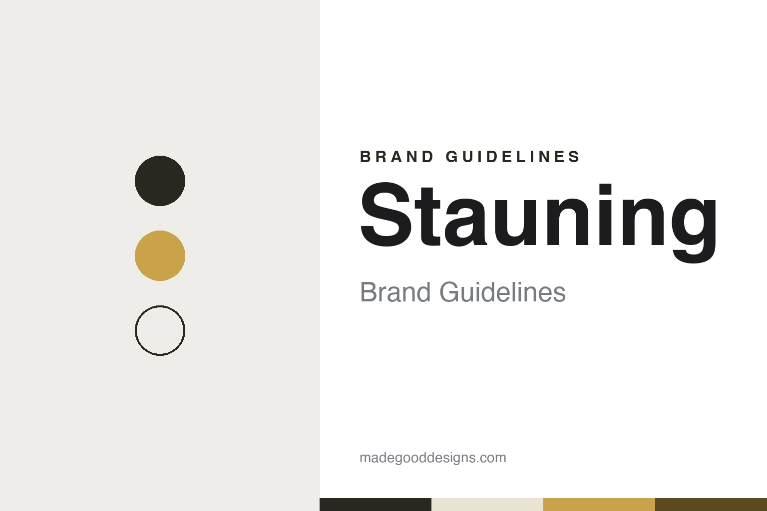 Stauning brand guidelines — abstract colour discs and material texture (original homage; not a Stauning product or logo)