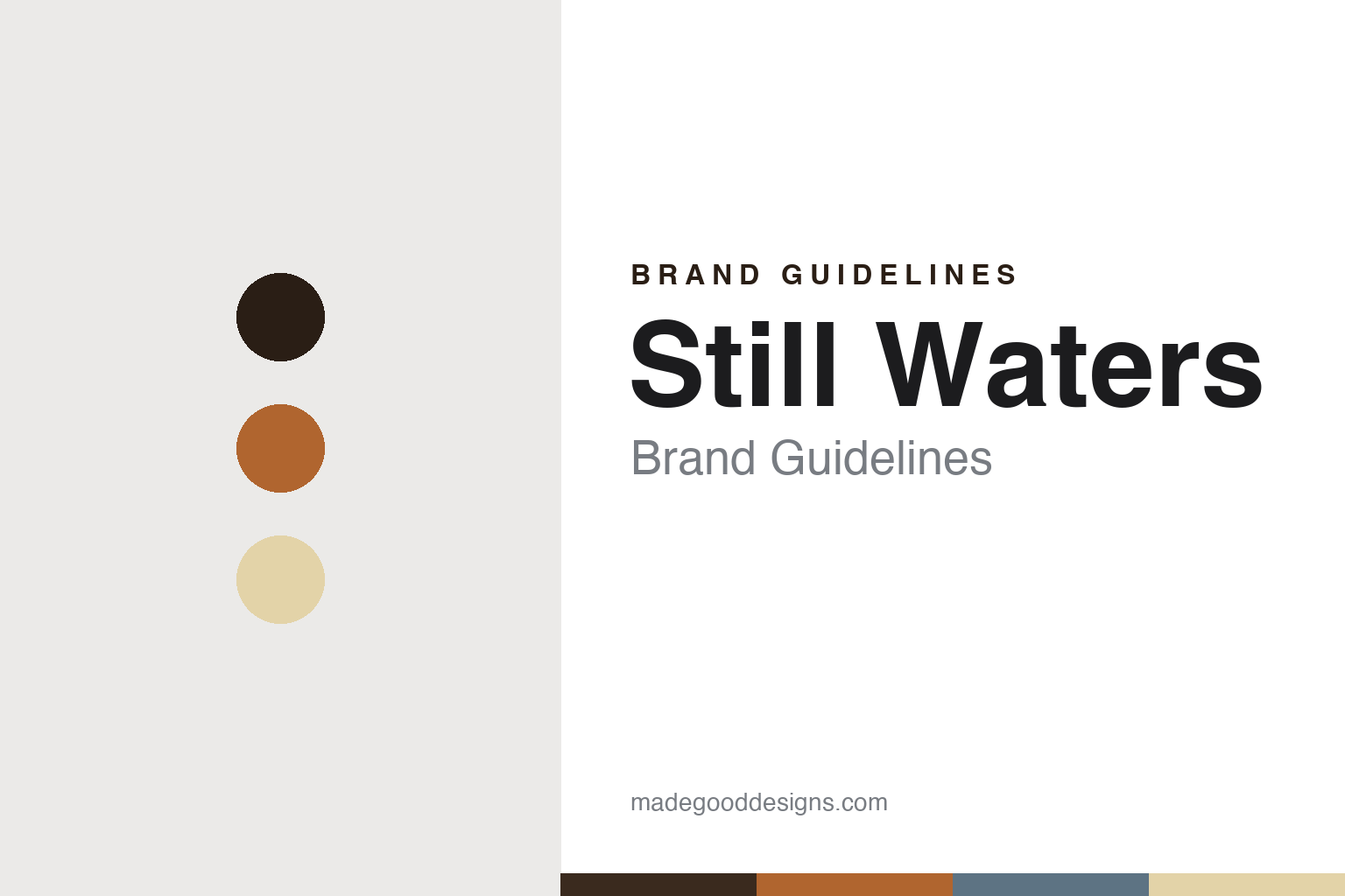 Still Waters Brand Guidelines: The Concord Distillery Two Barrys Started in 2009