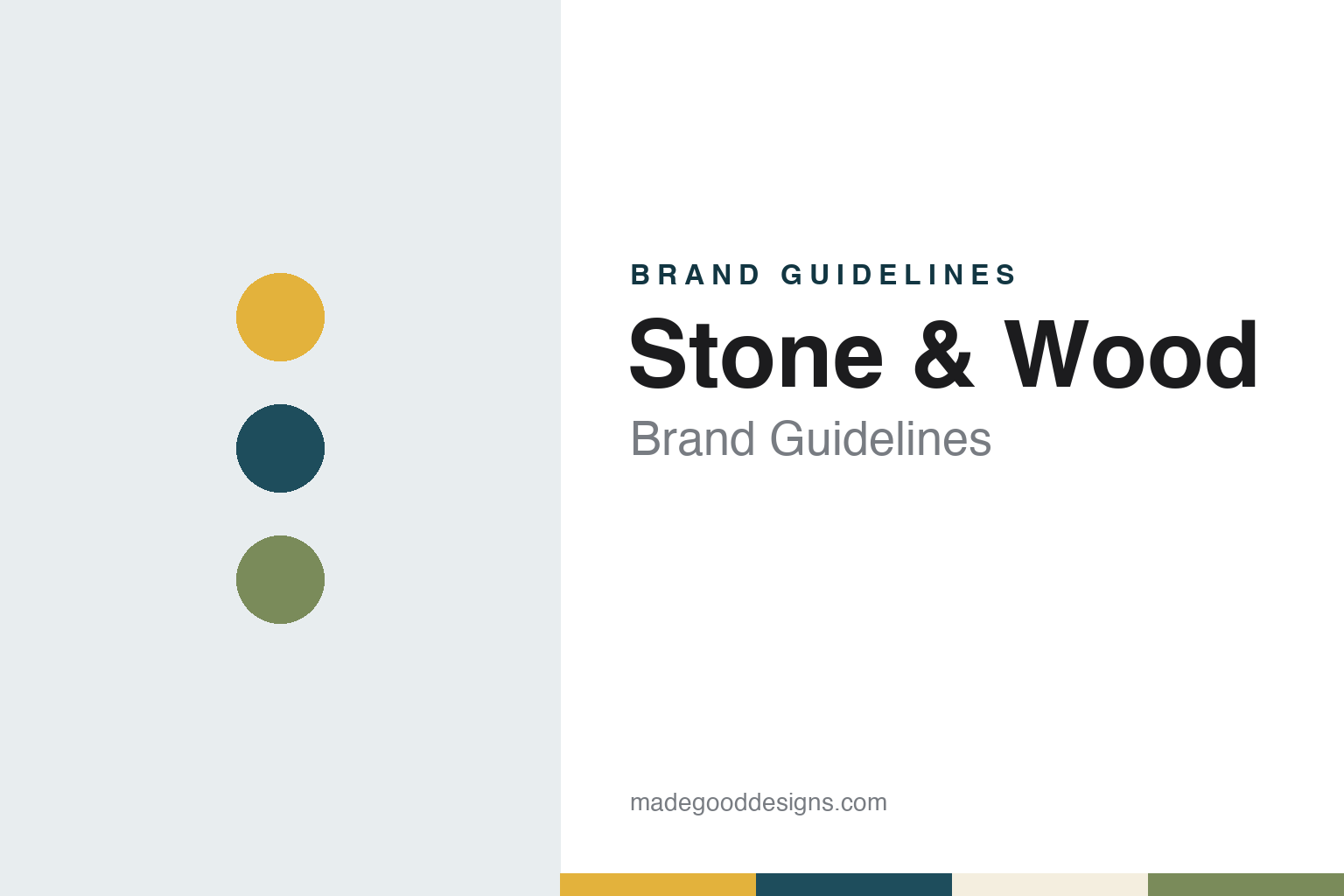 Stone & Wood brand guidelines — abstract colour discs and material texture (original homage; not a Stone & Wood product or logo)