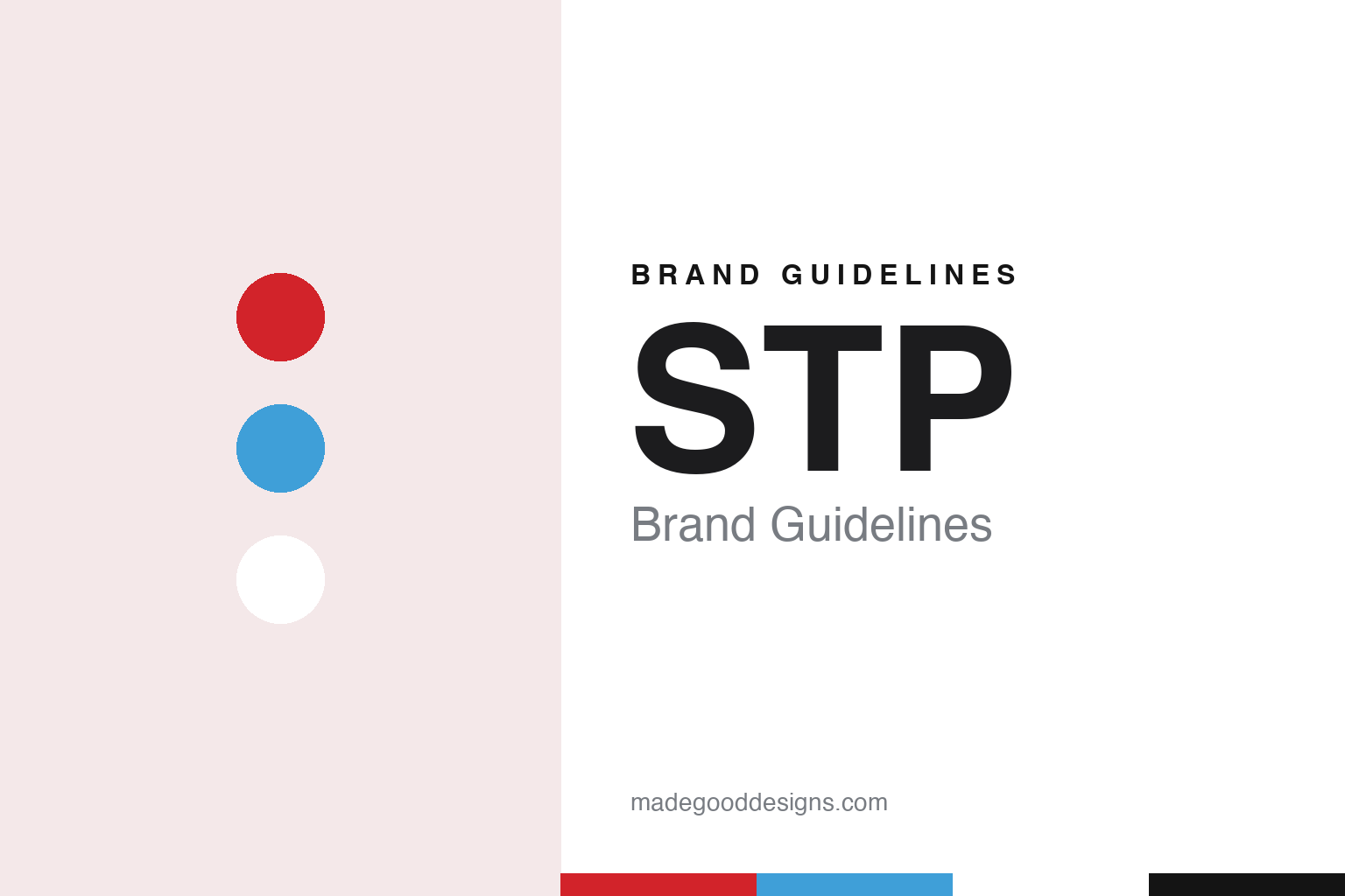 STP brand guidelines — abstract colour discs and material texture (original homage; not a STP product or logo)