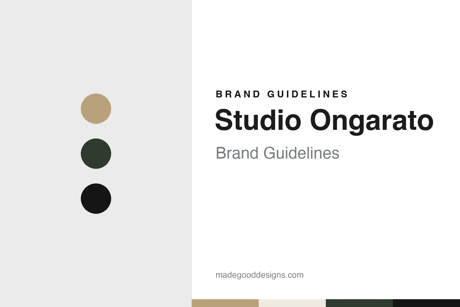 Studio Ongarato brand guidelines — abstract colour discs and material texture (original homage; not a Studio Ongarato product or logo)