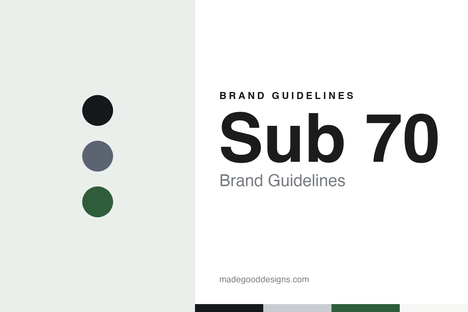 Sub 70 Brand Guidelines: Jason Hiland’s Direct-to-Consumer Club Maker of Sycamore, Illinois