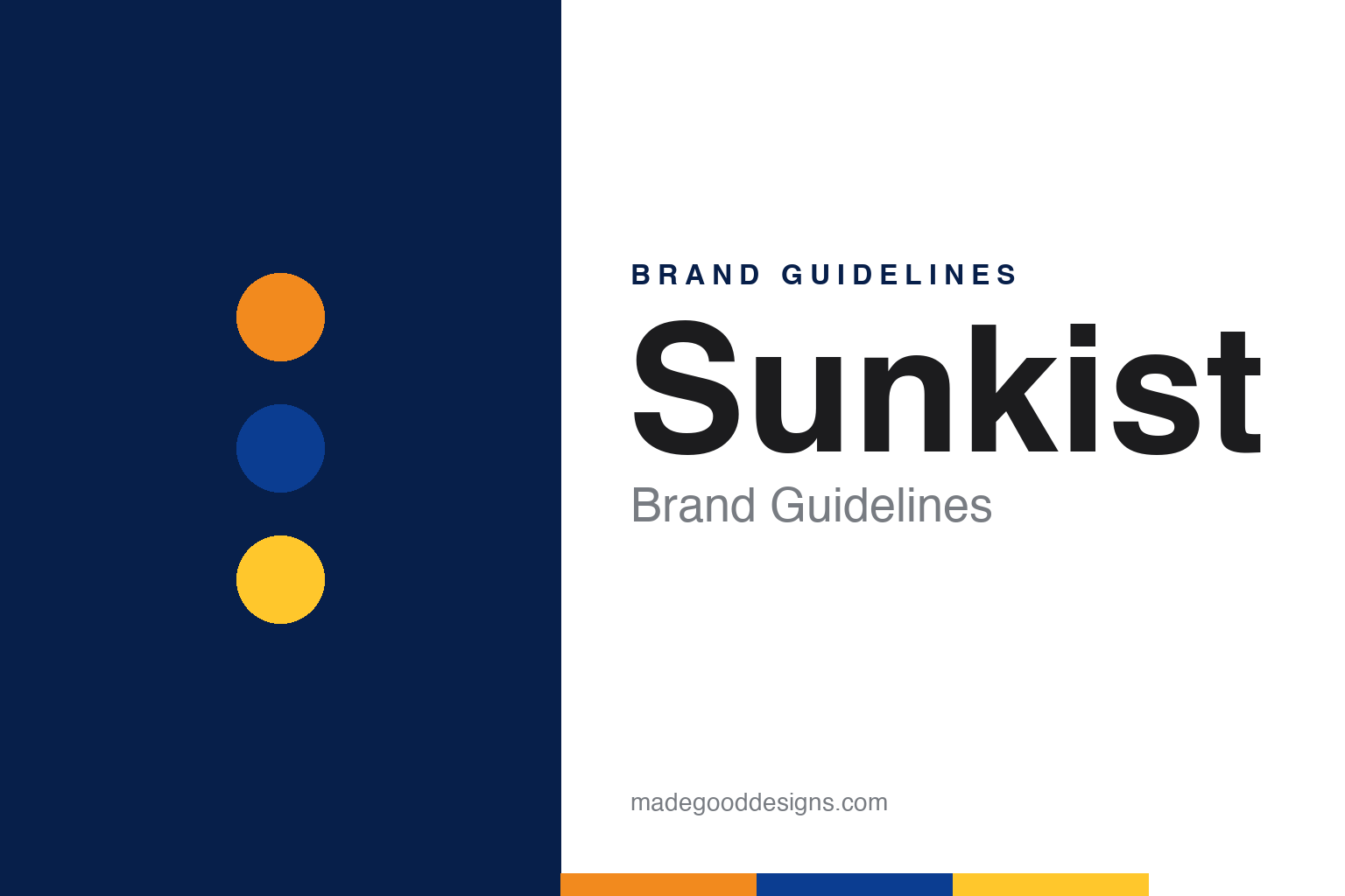 Sunkist brand guidelines — abstract colour discs and material texture (original homage; not a Sunkist product or logo)