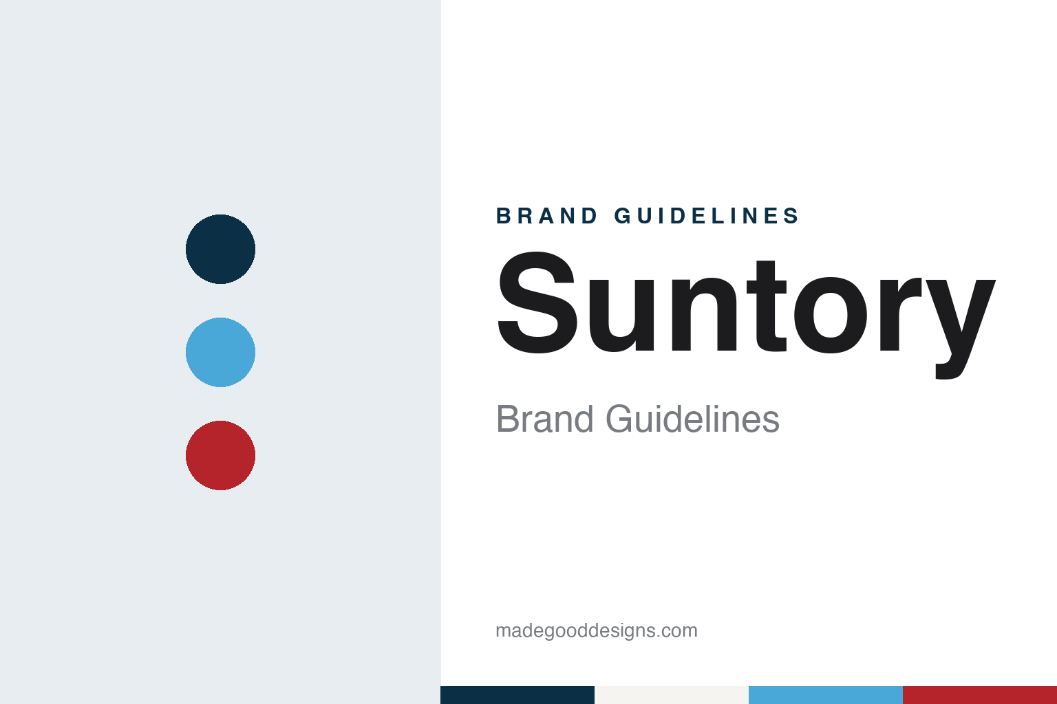Suntory brand guidelines — abstract colour discs and material texture (original homage; not a Suntory product or logo)