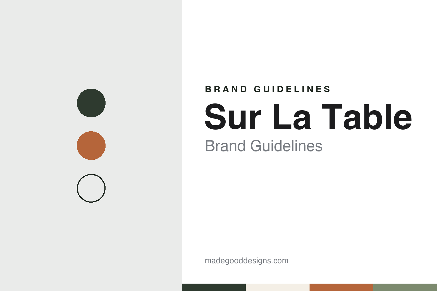 Sur La Table Brand Guidelines: Pike Place Market, 1972