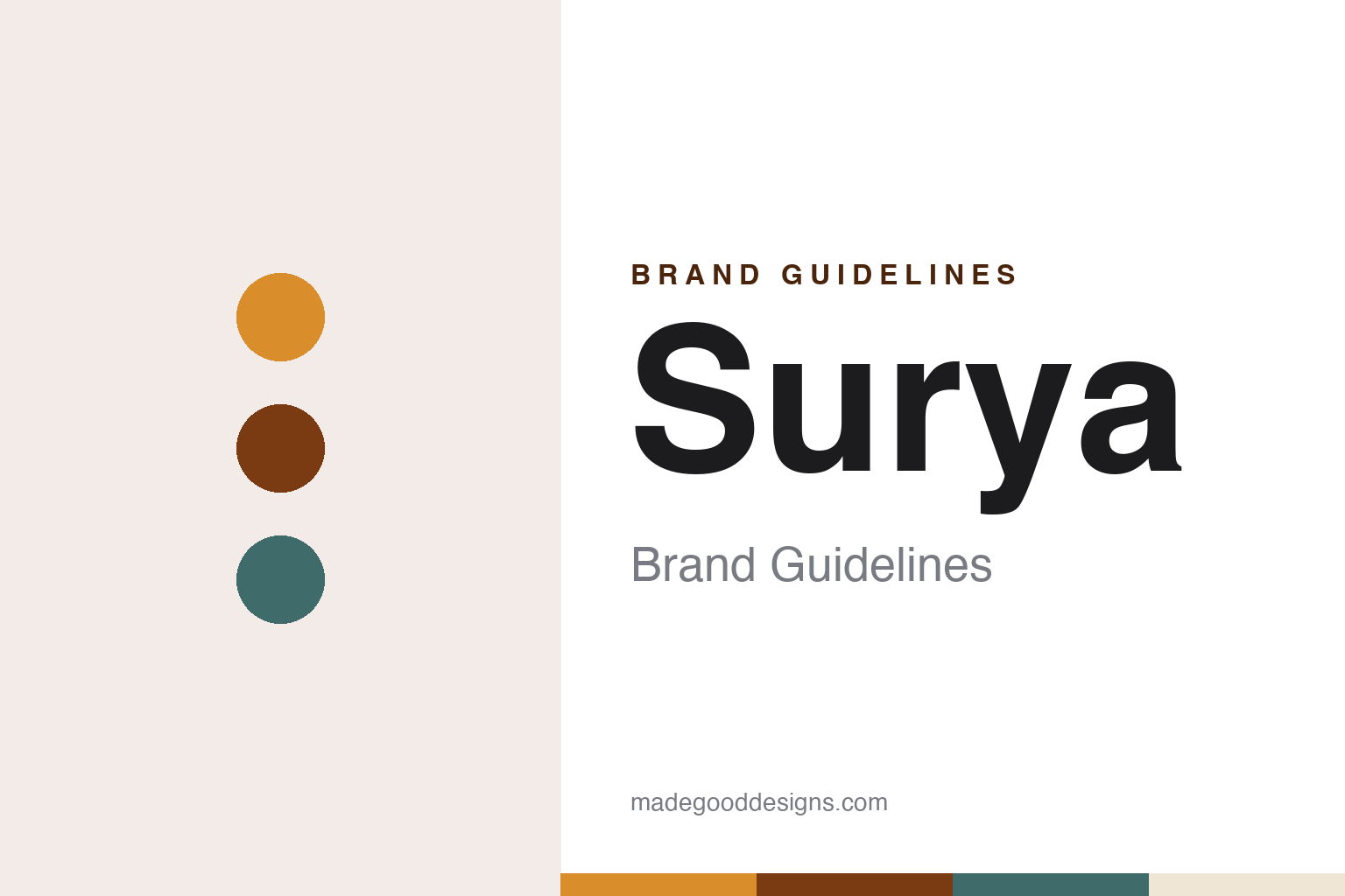 Surya brand guidelines — abstract colour discs and material texture (original homage; not a Surya product or logo)