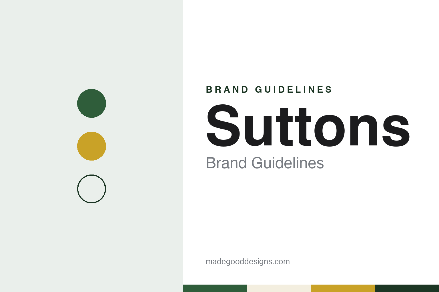 Suttons brand guidelines — abstract colour discs and material texture (original homage; not a Suttons product or logo)
