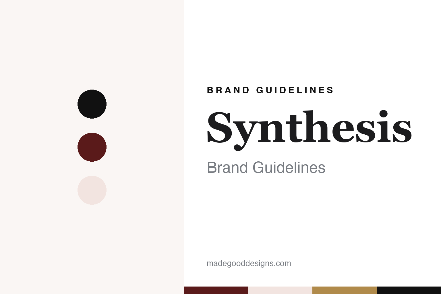 Synthesis brand guidelines — abstract colour discs and material texture (original homage; not a Synthesis product or logo)