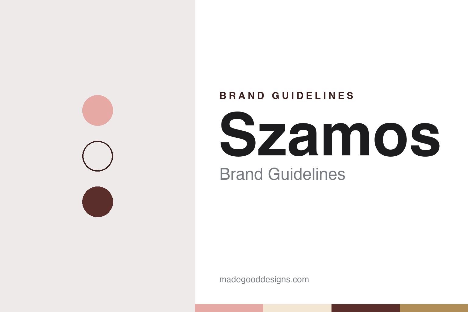 Szamos brand guidelines — abstract colour discs and material texture (original homage; not a Szamos product or logo)
