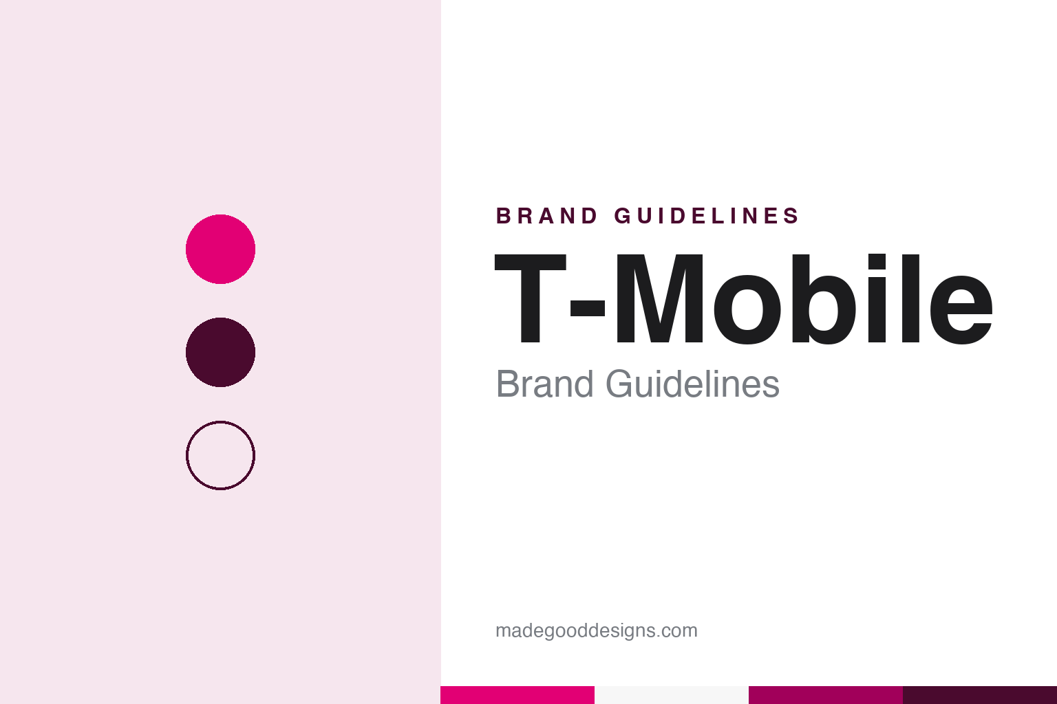 T-Mobile brand guidelines — abstract colour discs and material texture (original homage; not a T-Mobile product or logo)