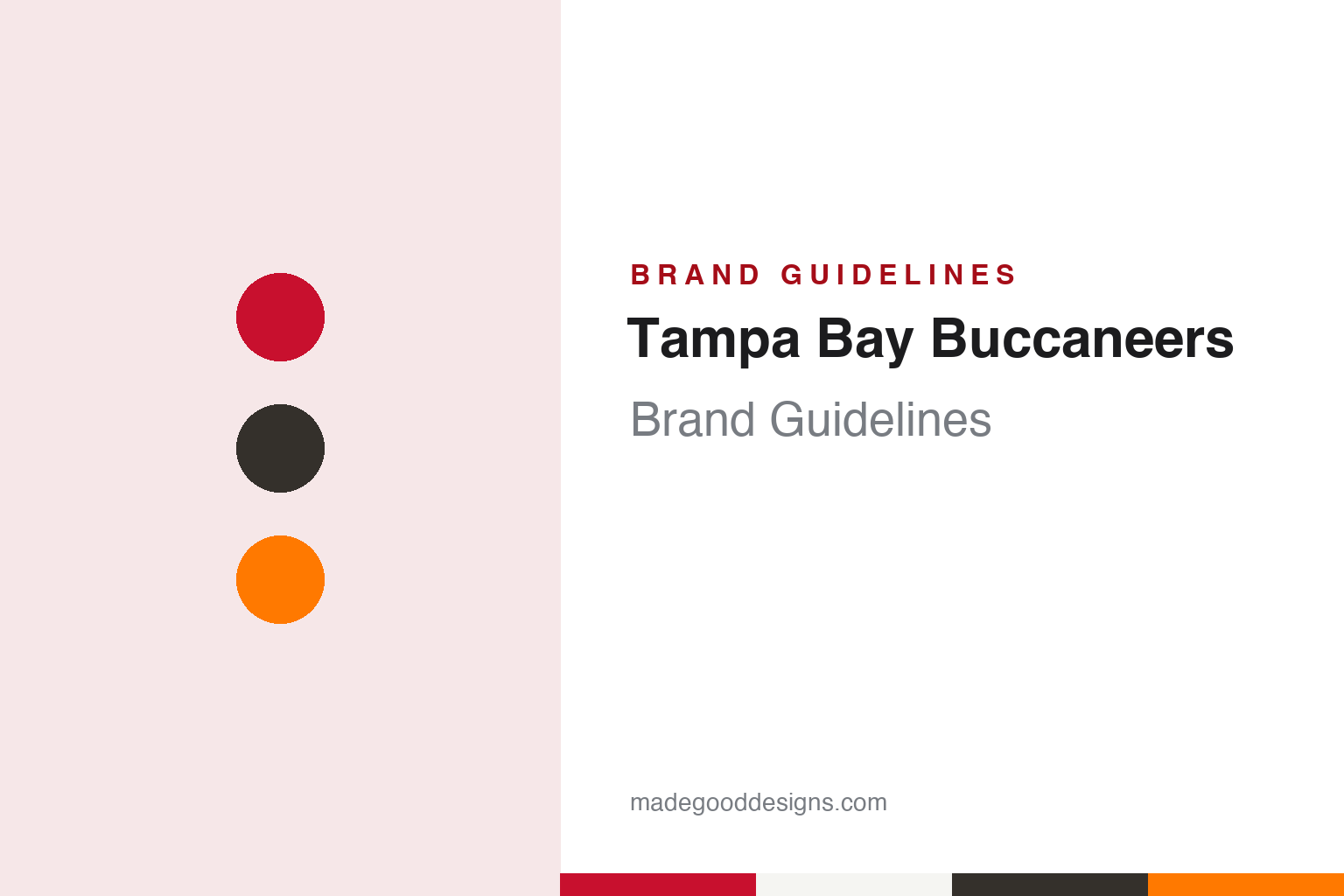 Tampa Bay Buccaneers Brand Guidelines: Bucco Bruce, a Red Battle Flag & Pewter Since 1997