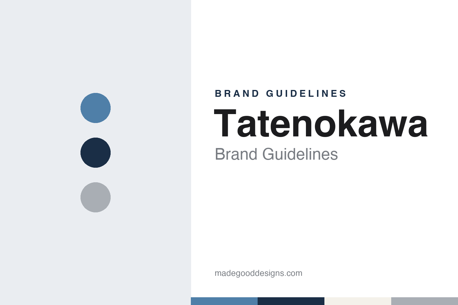 Tatenokawa brand guidelines — abstract colour discs and material texture (original homage; not a Tatenokawa product or logo)