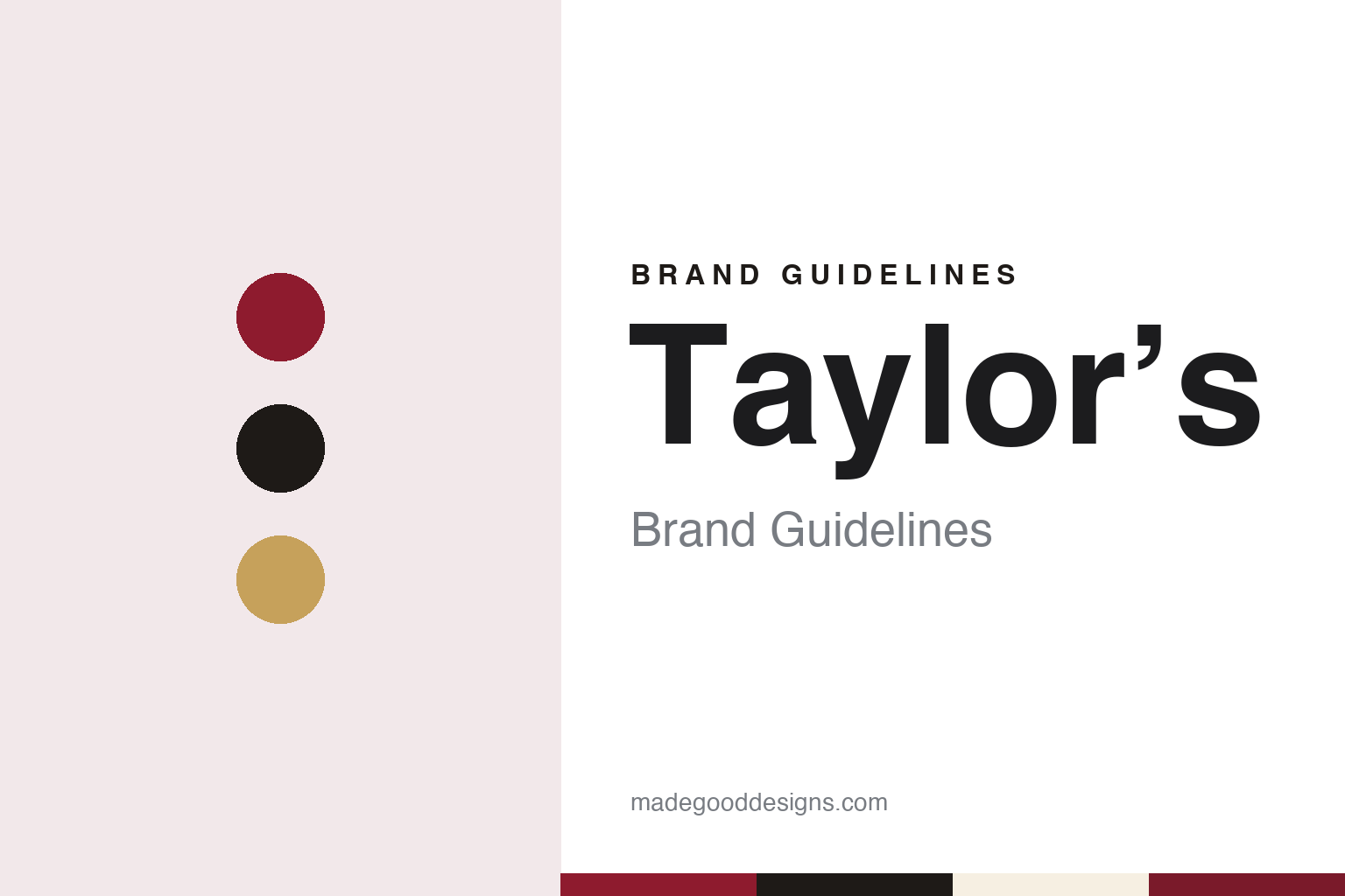 Taylor’s brand guidelines — abstract colour discs and material texture (original homage; not a Taylor’s product or logo)