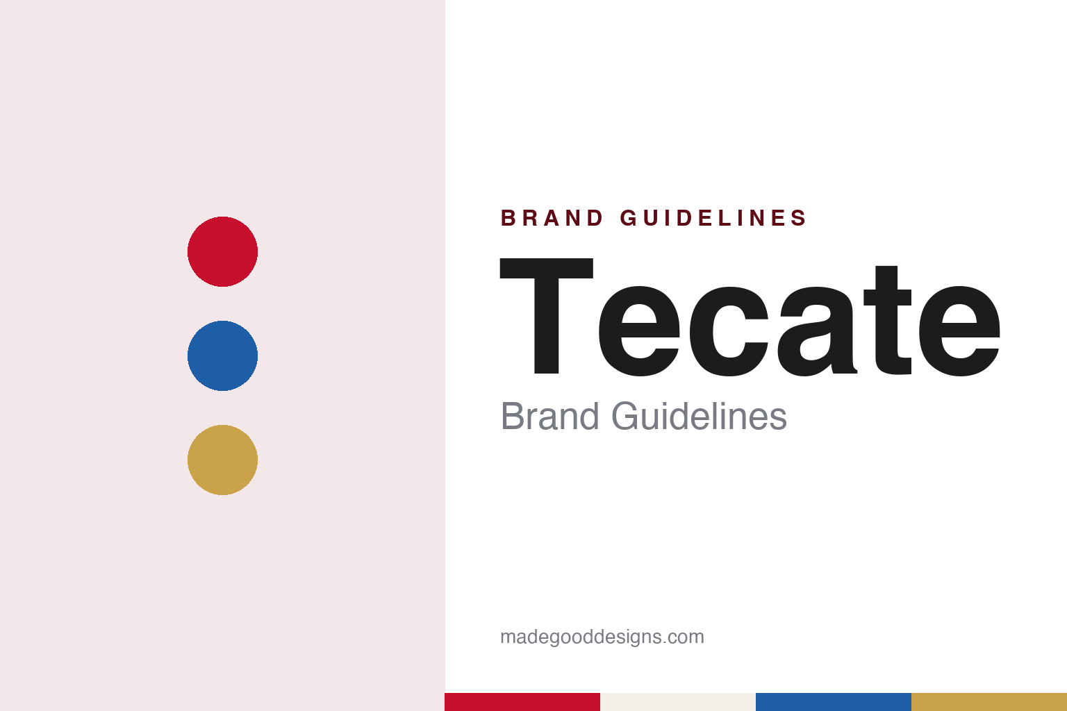 Tecate brand guidelines — abstract colour discs and material texture (original homage; not a Tecate product or logo)