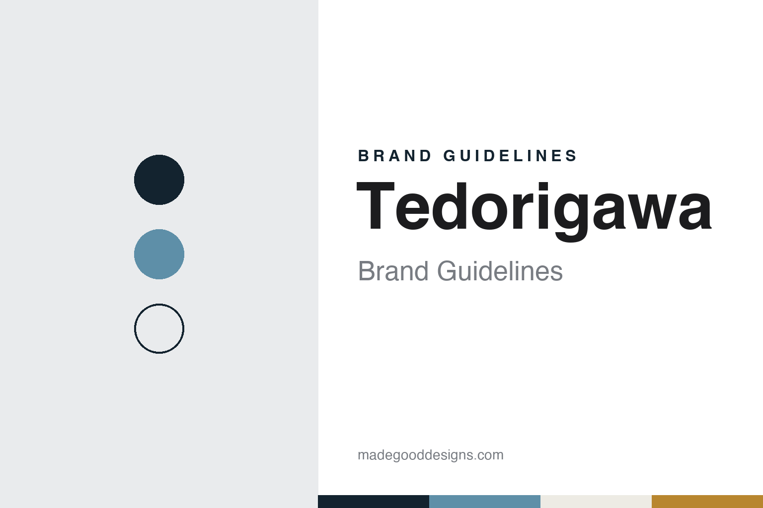 Tedorigawa brand guidelines — abstract colour discs and material texture (original homage; not a Tedorigawa product or logo)