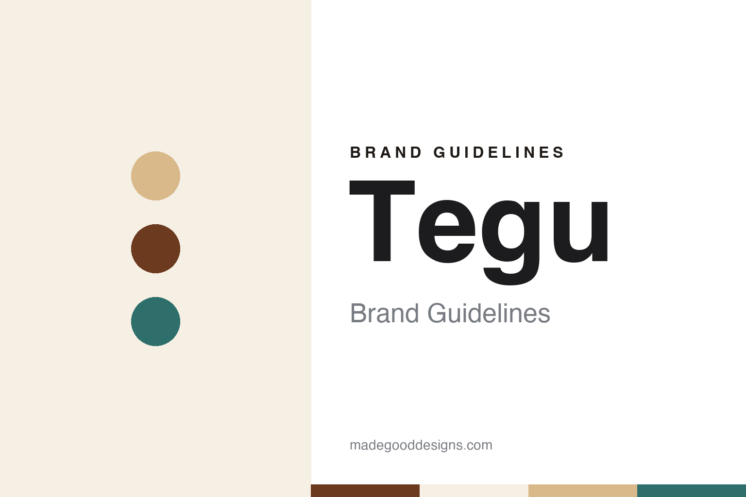 Tegu brand guidelines — abstract colour discs and material texture (original homage; not a Tegu product or logo)
