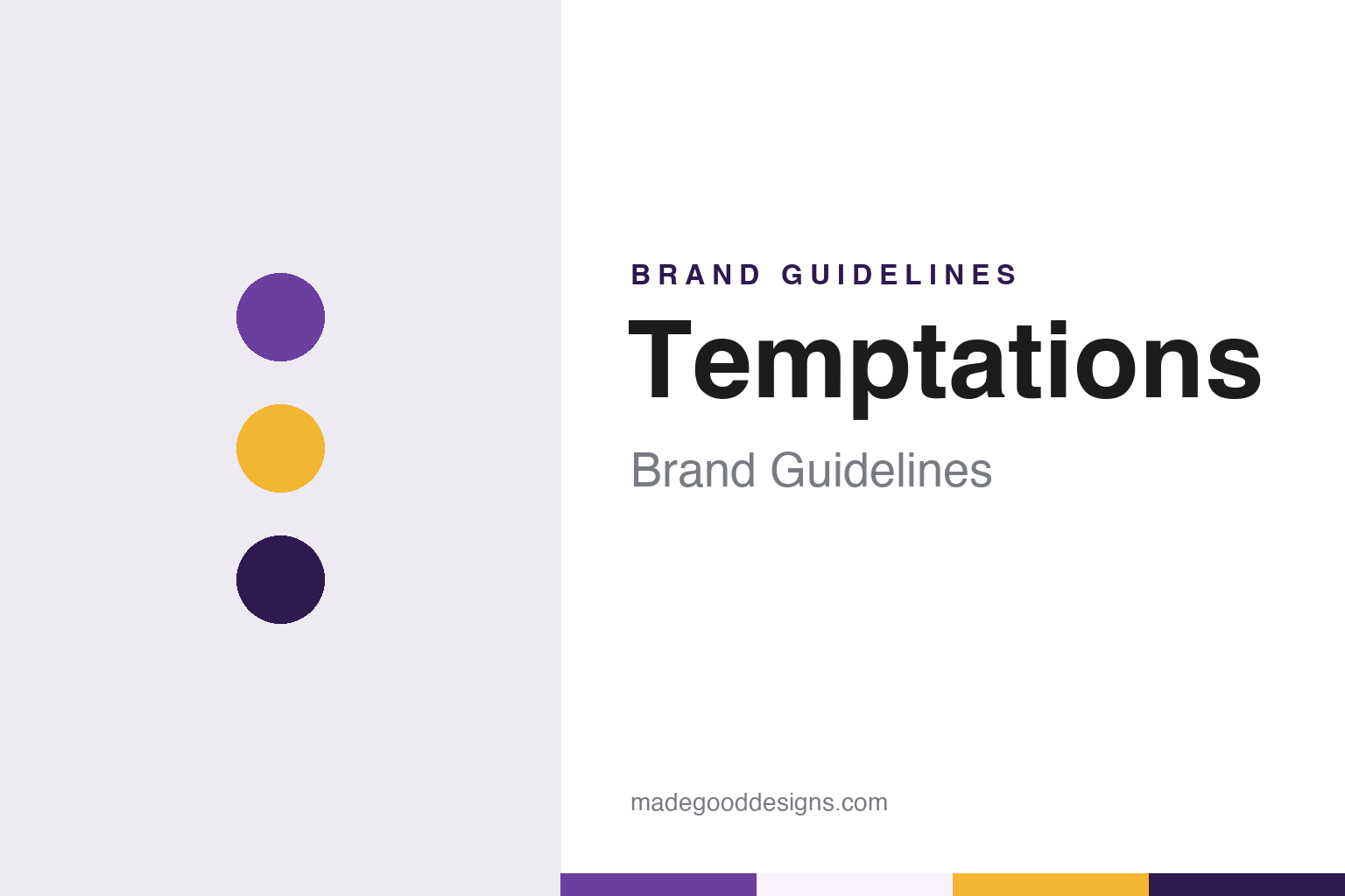 Temptations brand guidelines — abstract colour discs and material texture (original homage; not a Temptations product or logo)