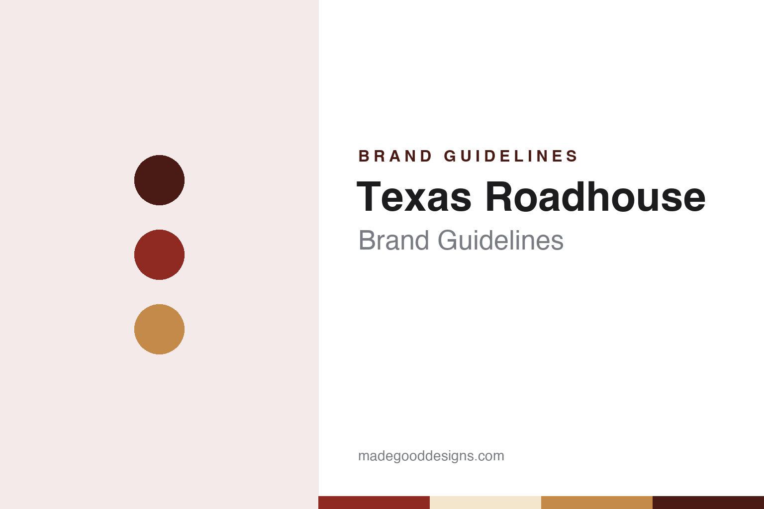 Texas Roadhouse brand guidelines — abstract colour discs and material texture (original homage; not a Texas Roadhouse product or logo)