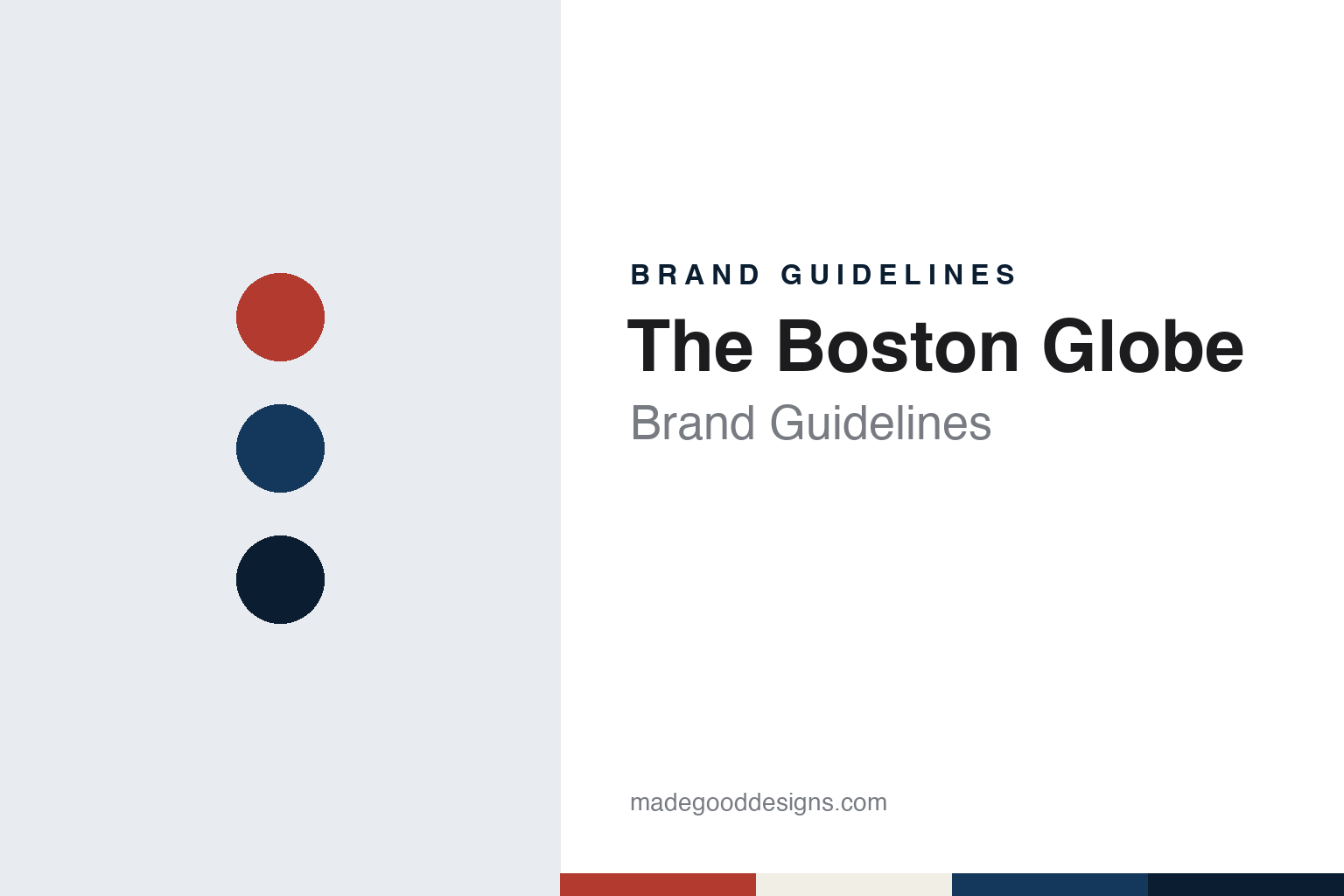 The Boston Globe Brand Guidelines: An 1872 Daily, Miller Headline and Benton Sans