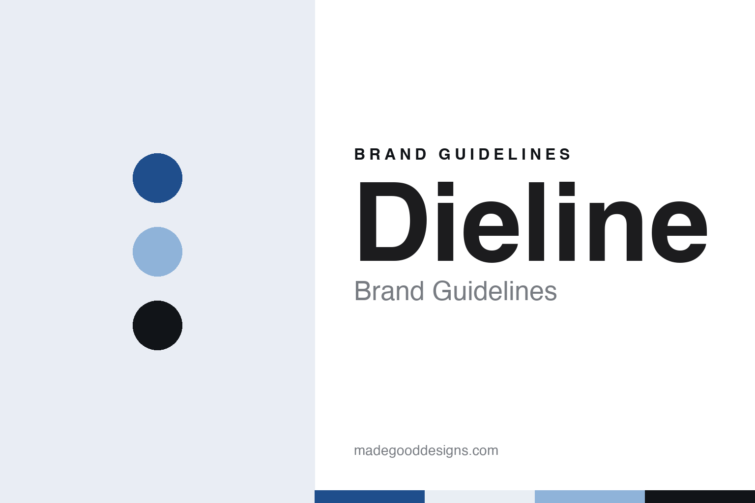 Dieline brand guidelines — abstract colour discs and material texture (original homage; not a Dieline product or logo)