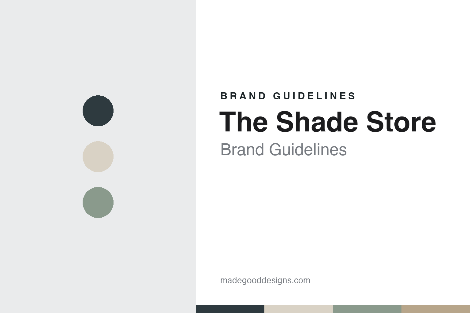 The Shade Store Brand Guidelines: Custom Window Treatments From a Family Fabric Business