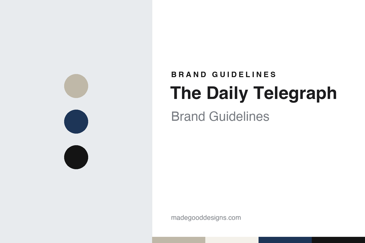The Daily Telegraph brand guidelines — abstract colour discs and material texture (original homage; not a The Daily Telegraph product or logo)