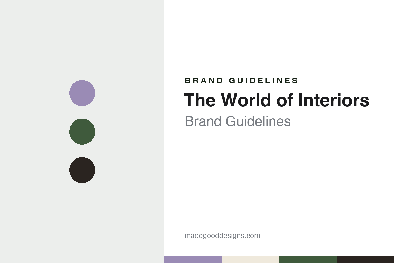 The World of Interiors brand guidelines — abstract colour discs and material texture (original homage; not a The World of Interiors product or logo)